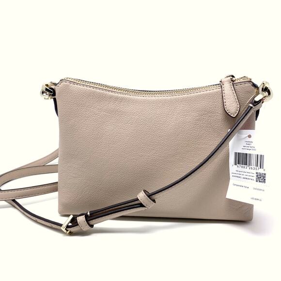 Kate Spade Bailey Crossbody Purse Bag in Warm Beige Leather k4651 - Picture 2 of 3